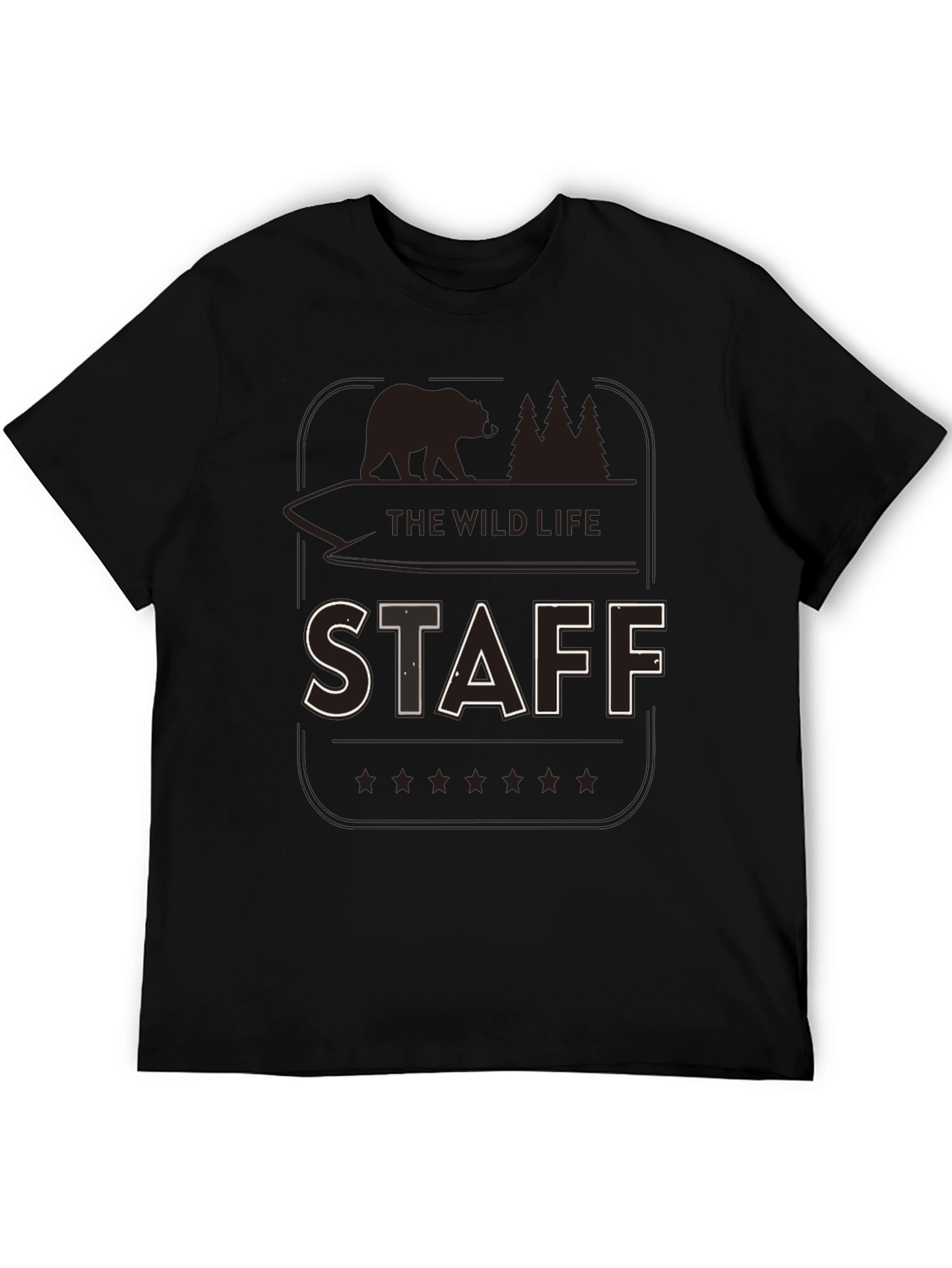 Wild Life Staff Black Graphic Tee