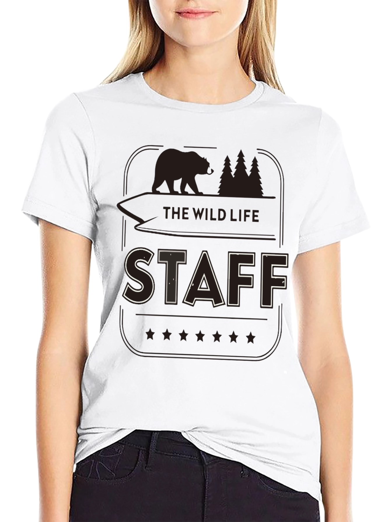 Wild Life Staff Black Graphic Tee