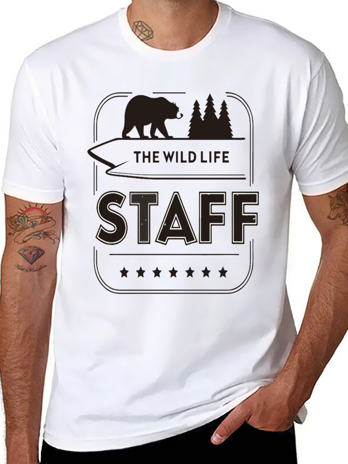 Wild Life Staff Black Graphic Tee