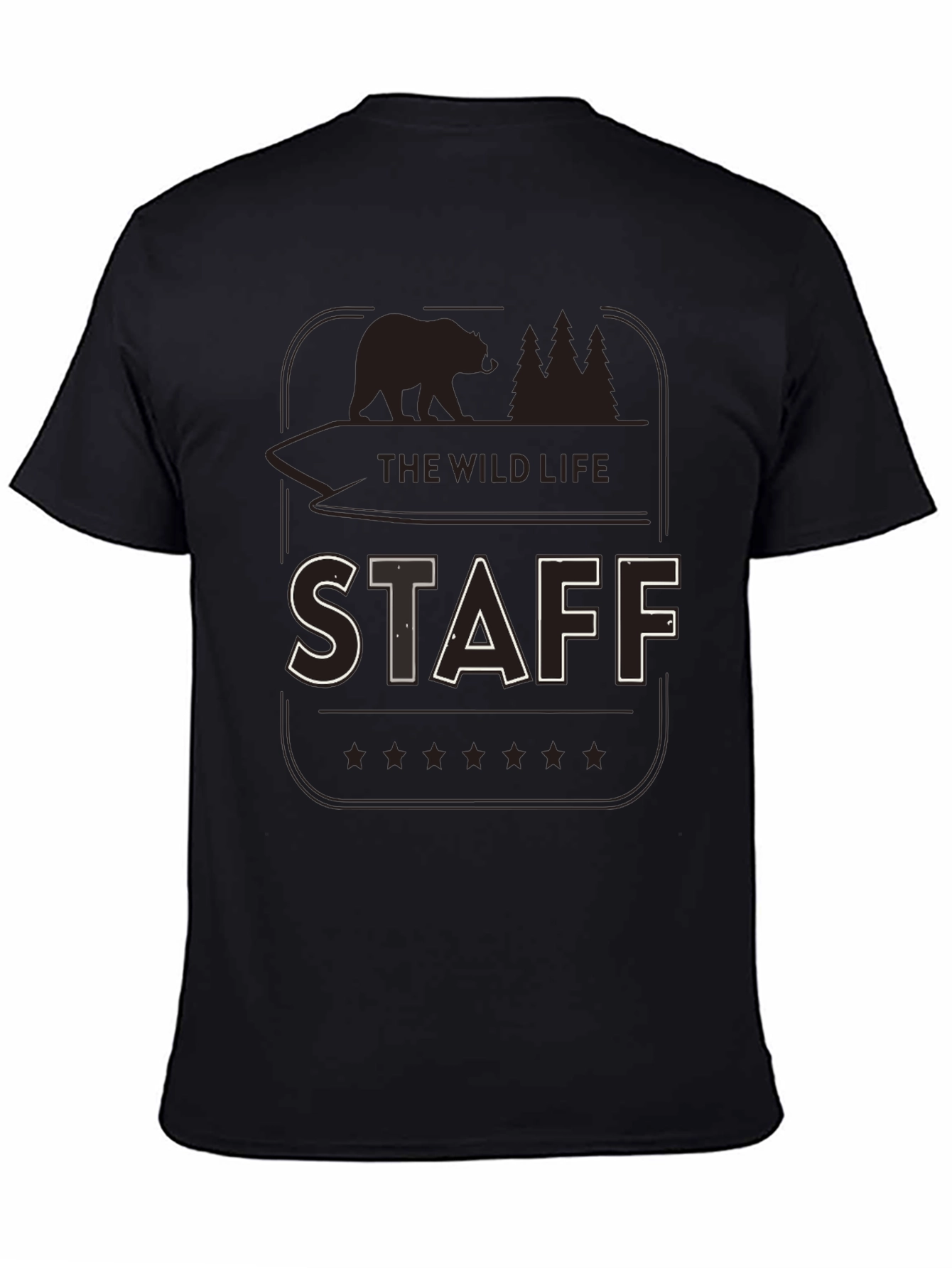 Wild Life Staff Black Graphic Tee