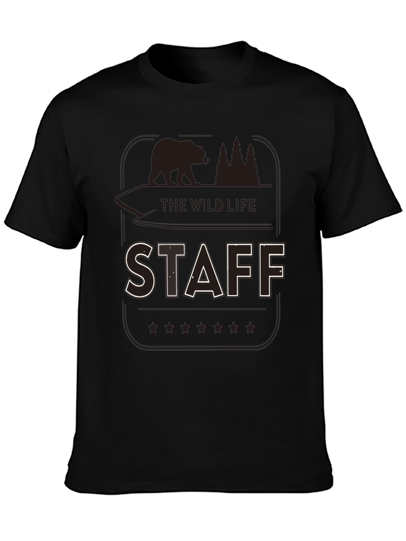 Wild Life Staff Black Graphic Tee