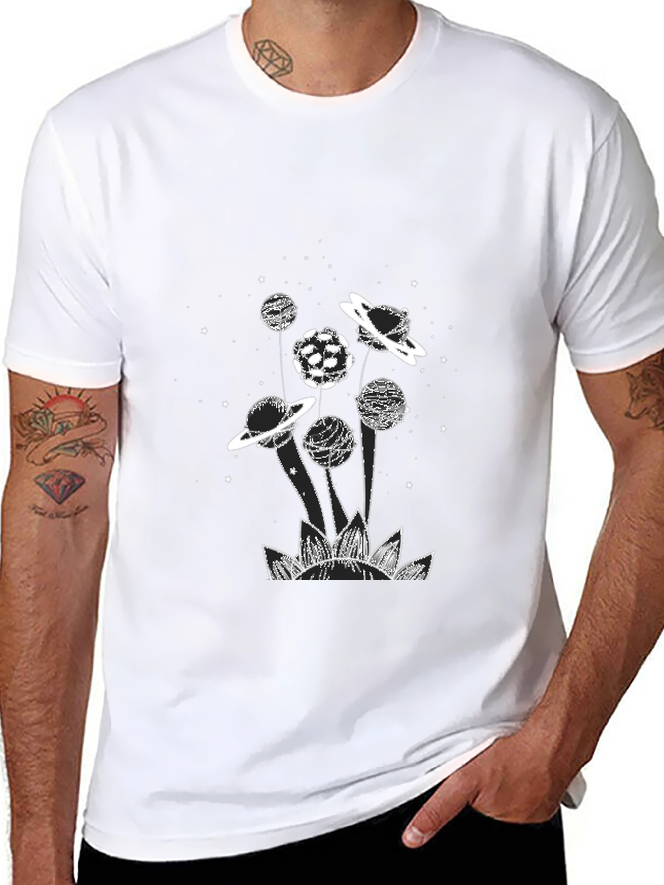 Planetary Dreams Graphic Tee - Black
