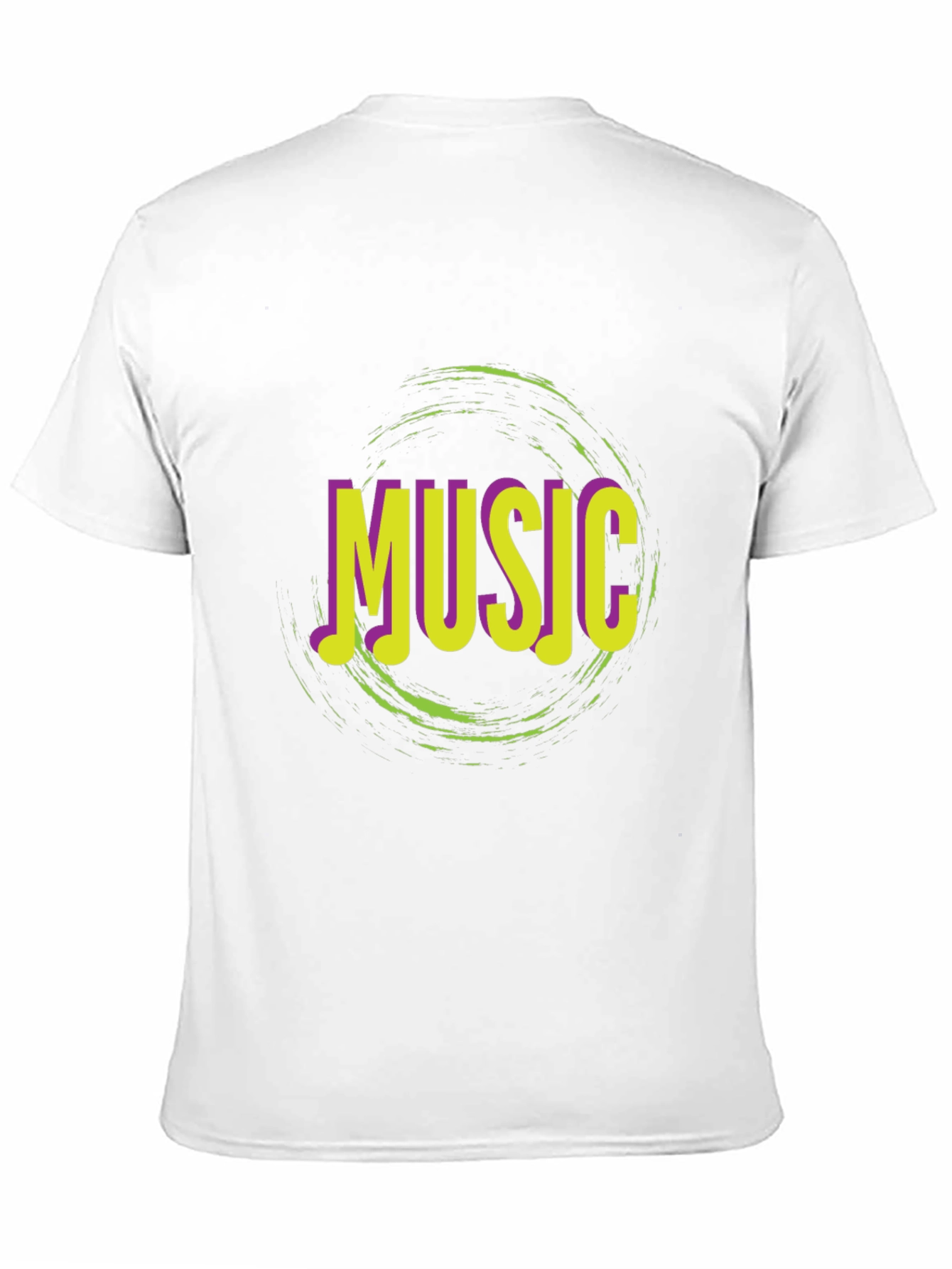 Music Graphic Print Crew Neck T-Shirt