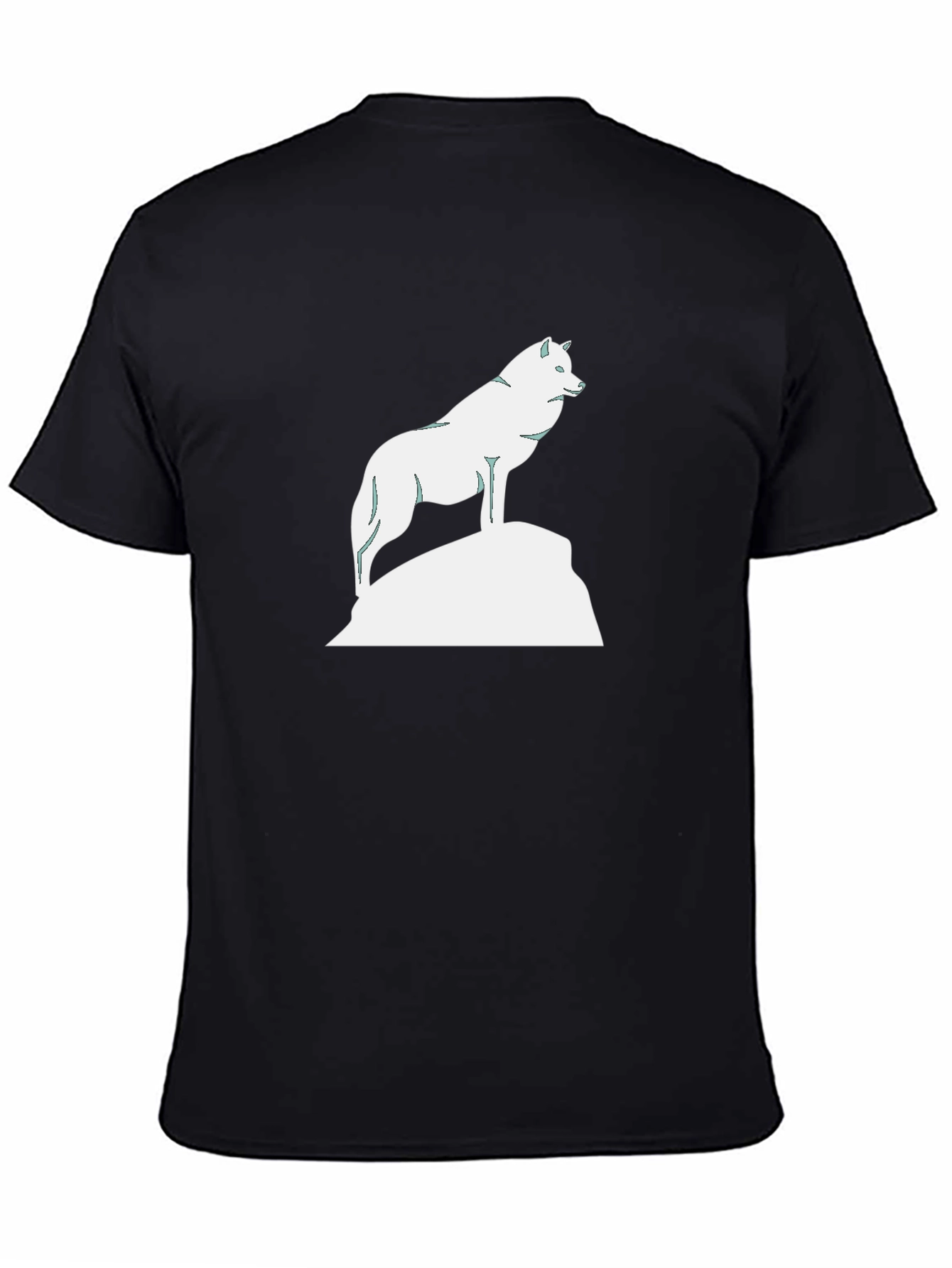 Black Wolf Silhouette Graphic Tee