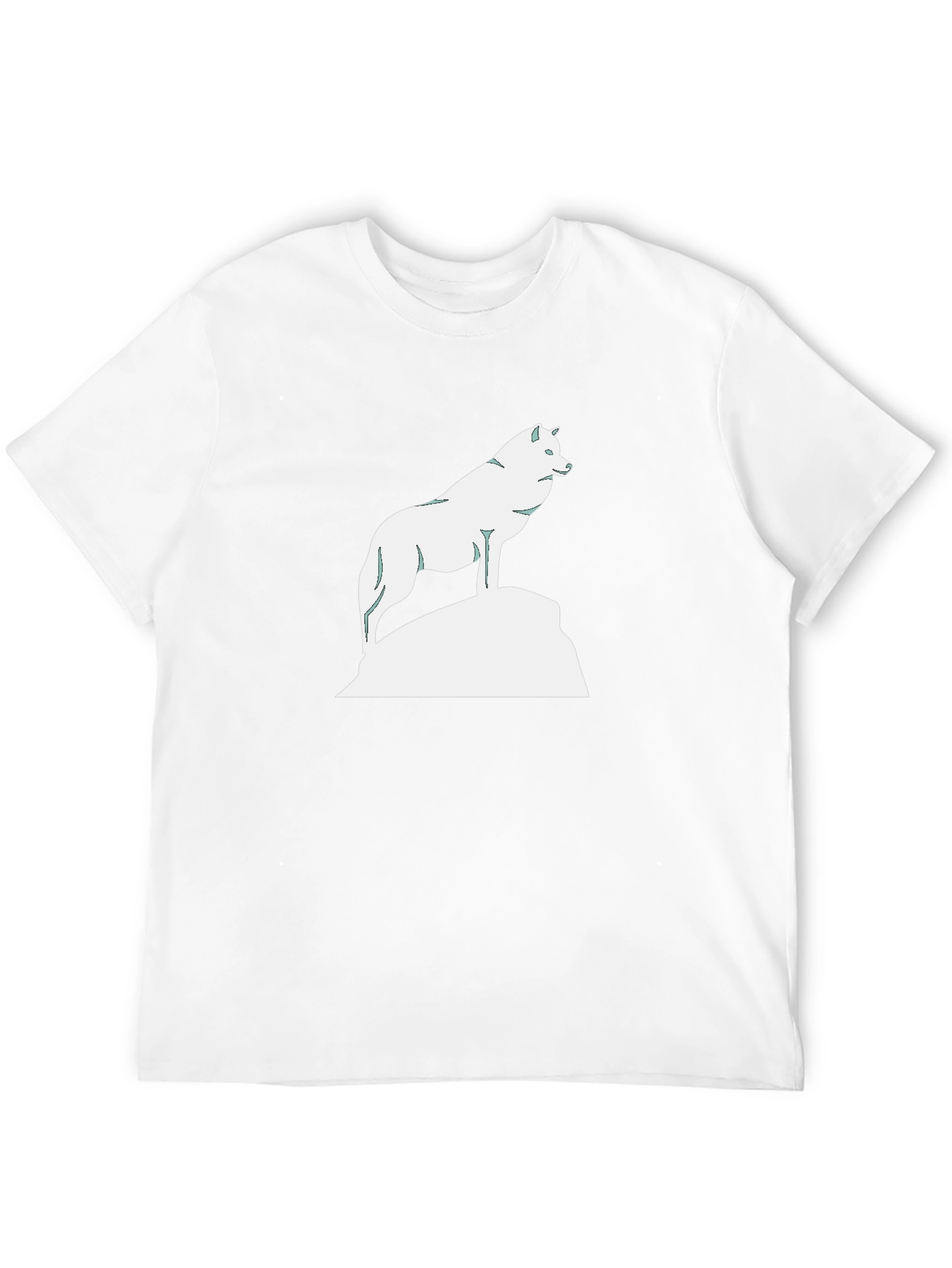 Black Wolf Silhouette Graphic Tee