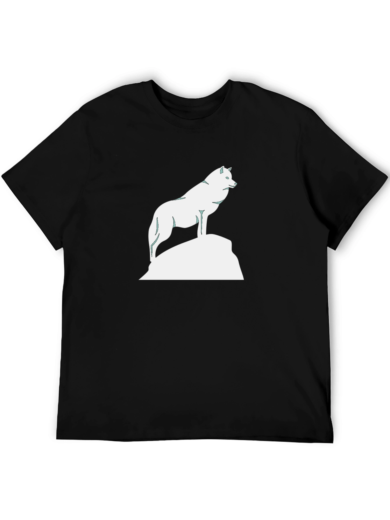 Black Wolf Silhouette Graphic Tee