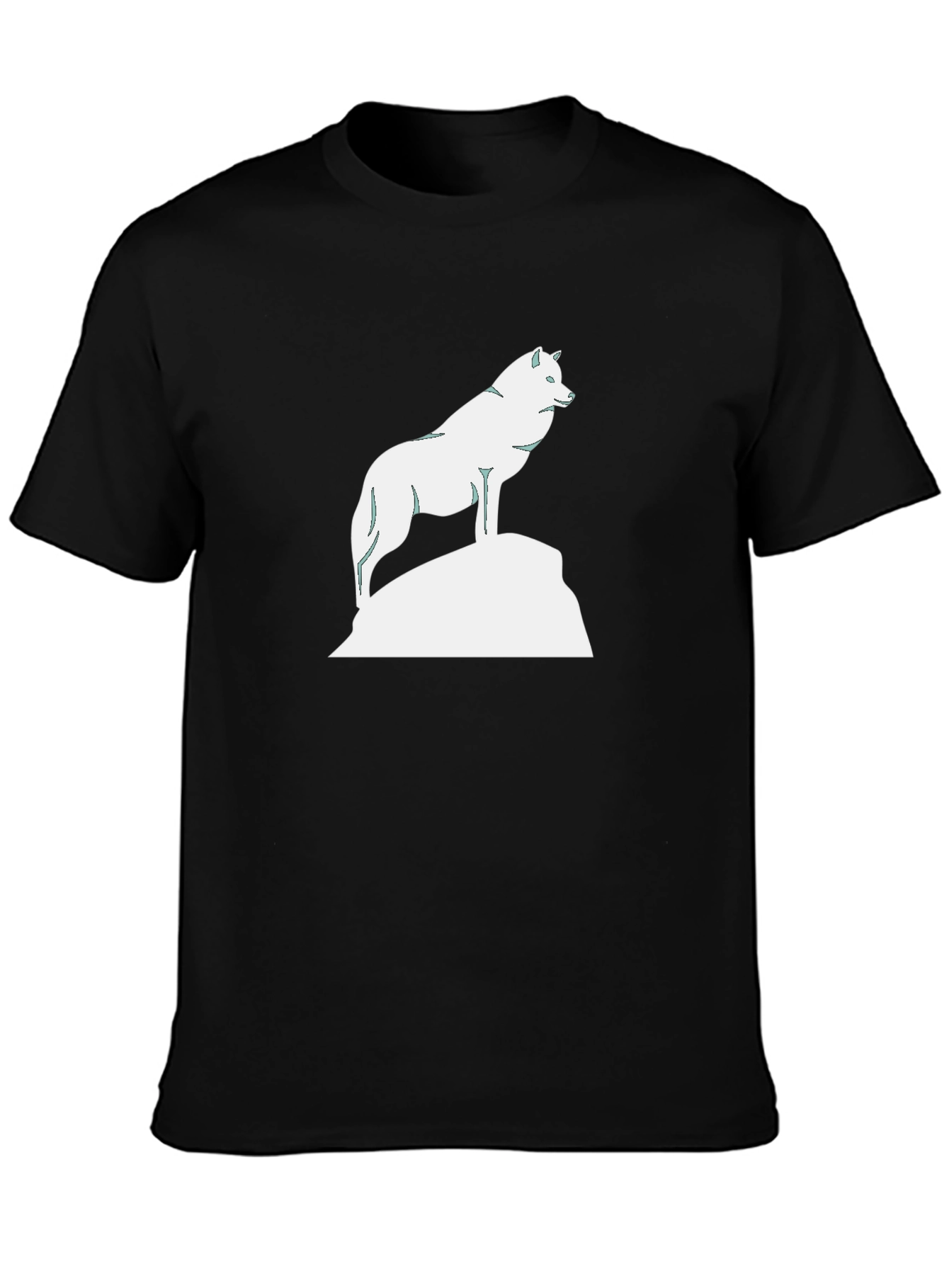 Black Wolf Silhouette Graphic Tee
