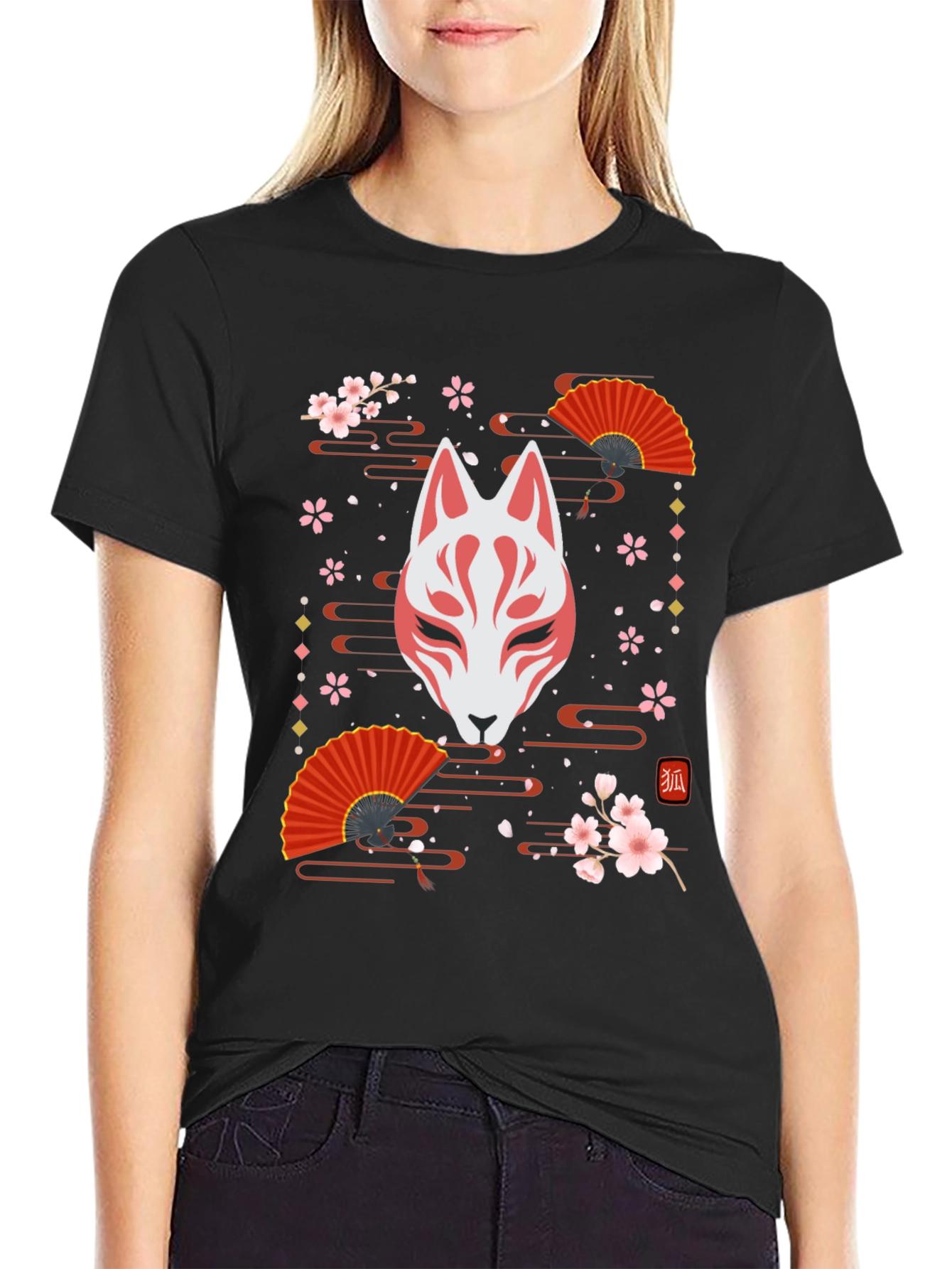 Japanese Kitsune Mask T-Shirt