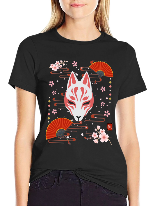 Japanese Kitsune Mask T-Shirt