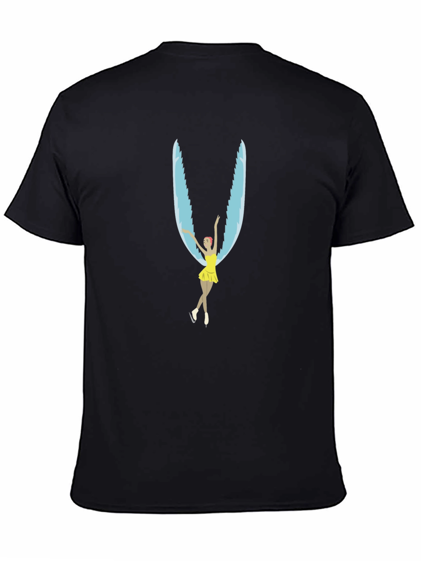 Figure Skater Wings Black T-Shirt