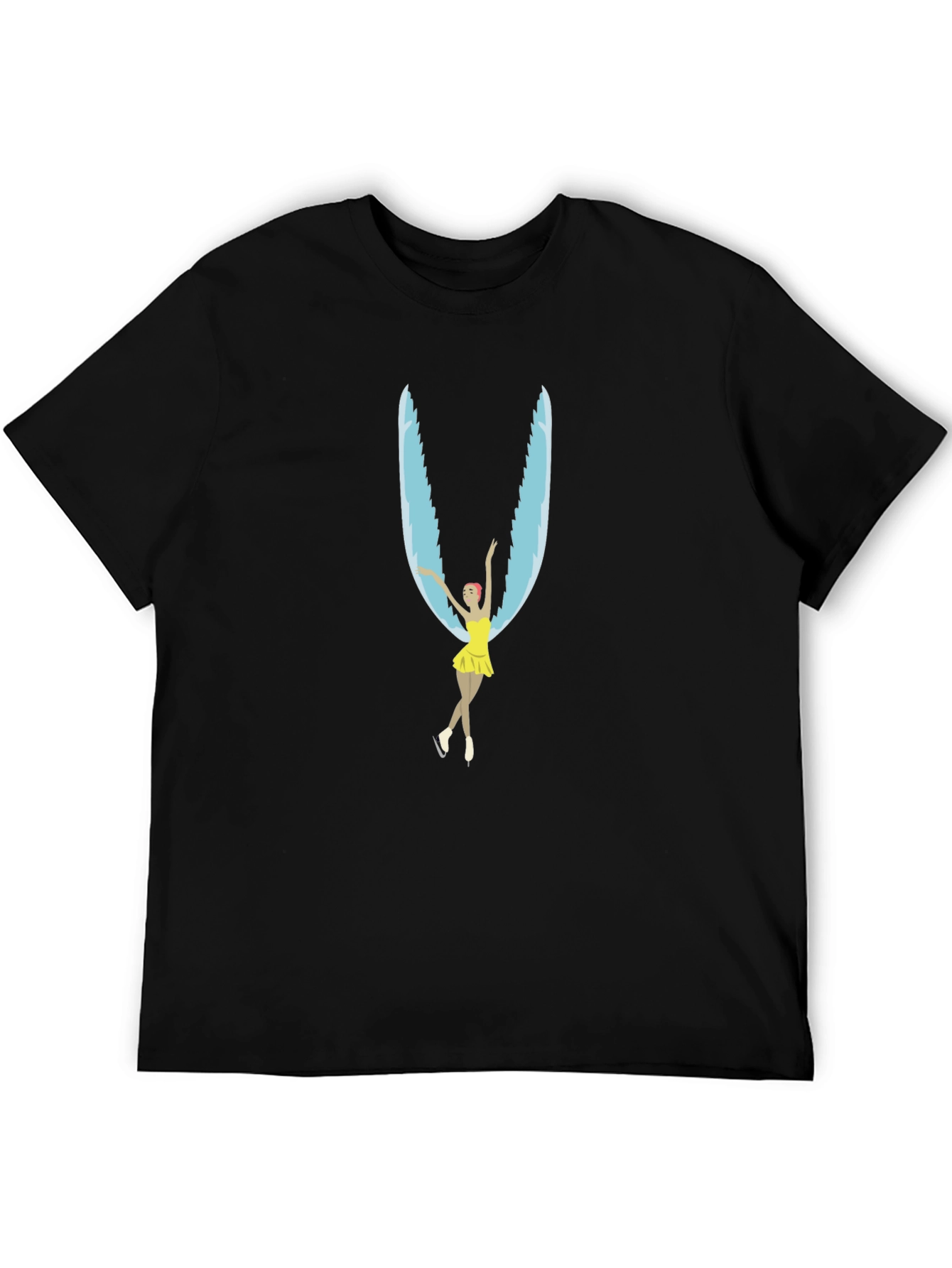 Figure Skater Wings Black T-Shirt