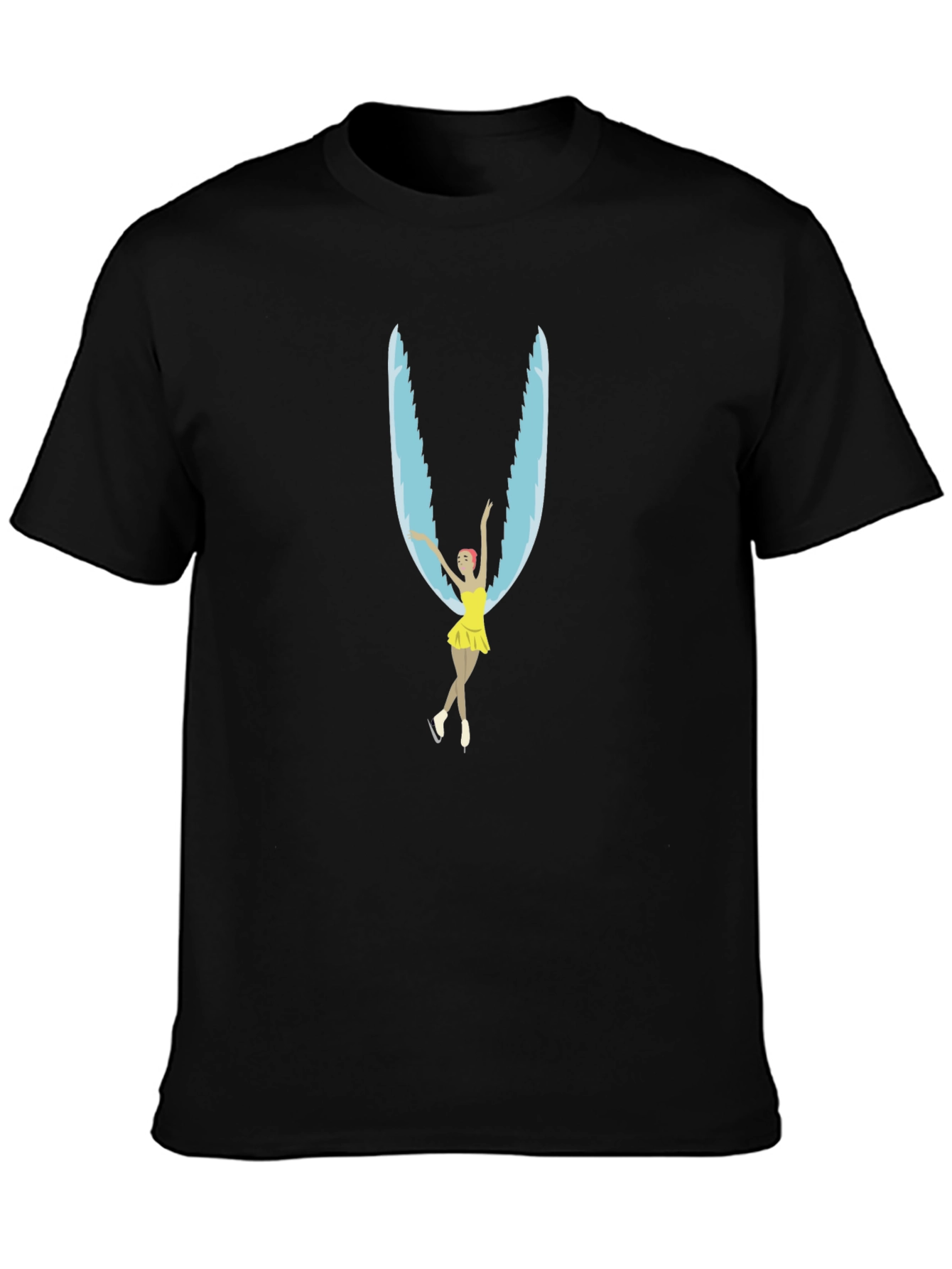 Figure Skater Wings Black T-Shirt