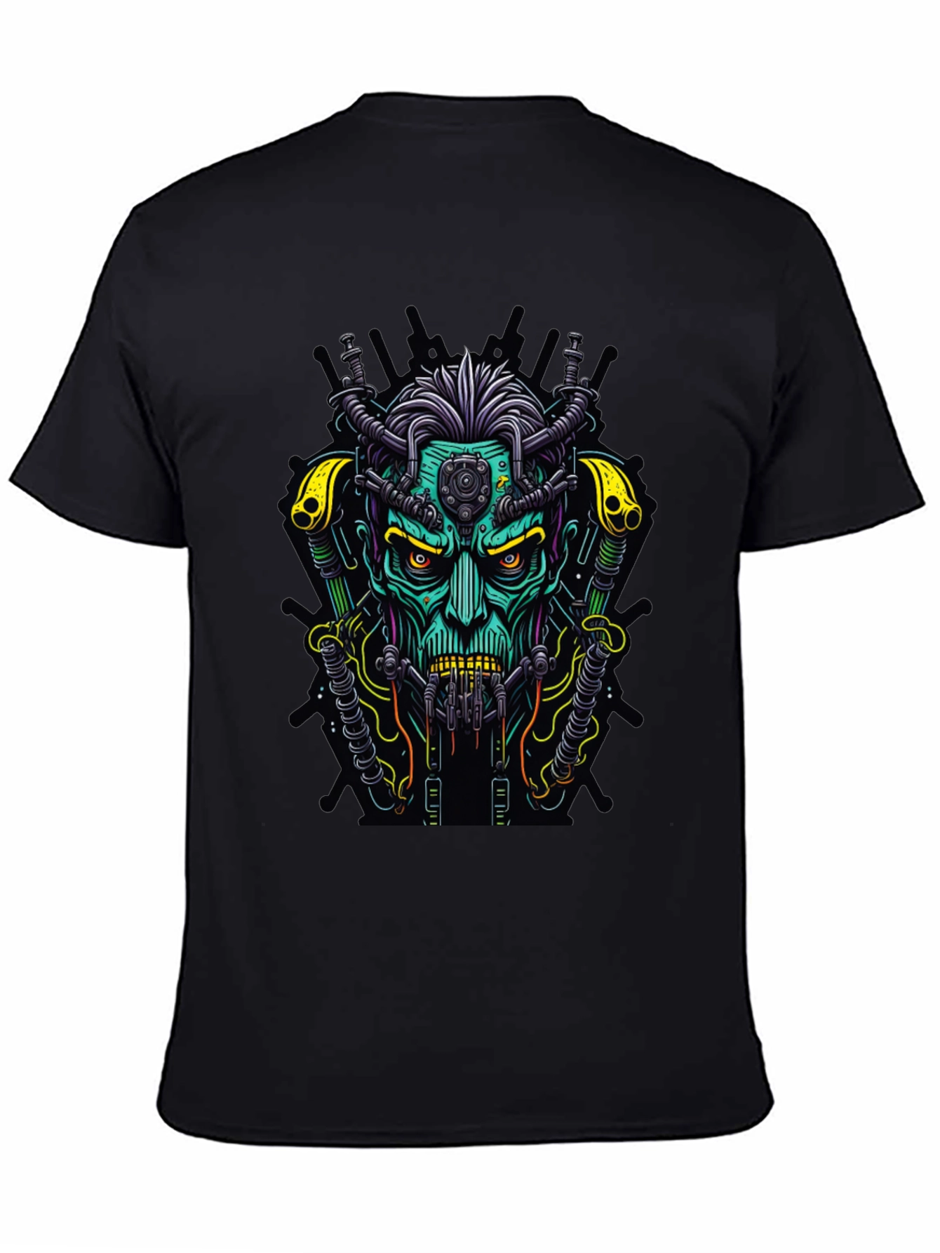 Cyberpunk Monster Graphic Black T-Shirt