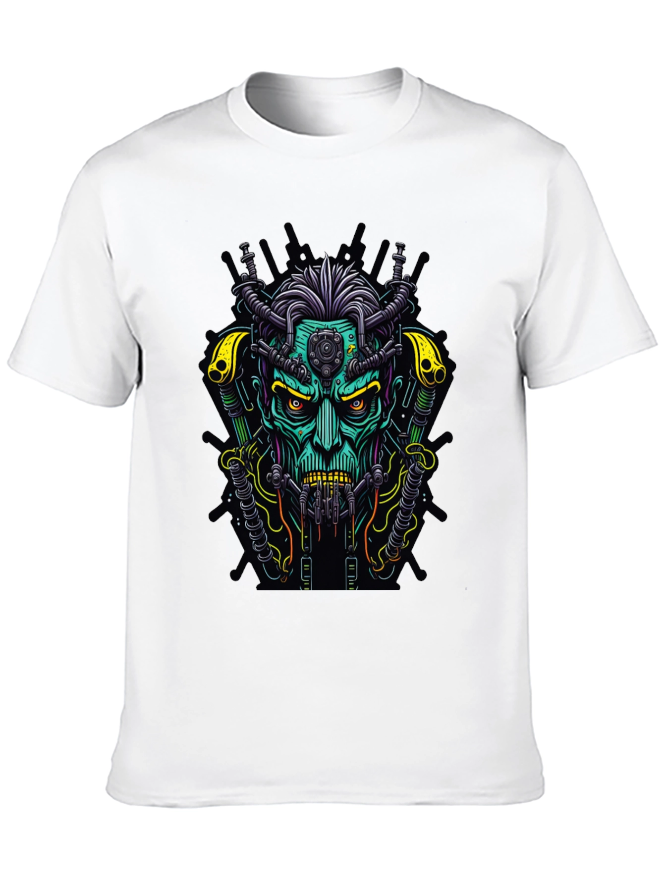Cyberpunk Monster Graphic Black T-Shirt