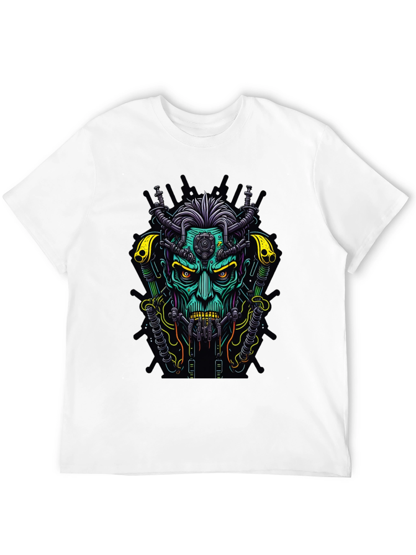 Cyberpunk Monster Graphic Black T-Shirt