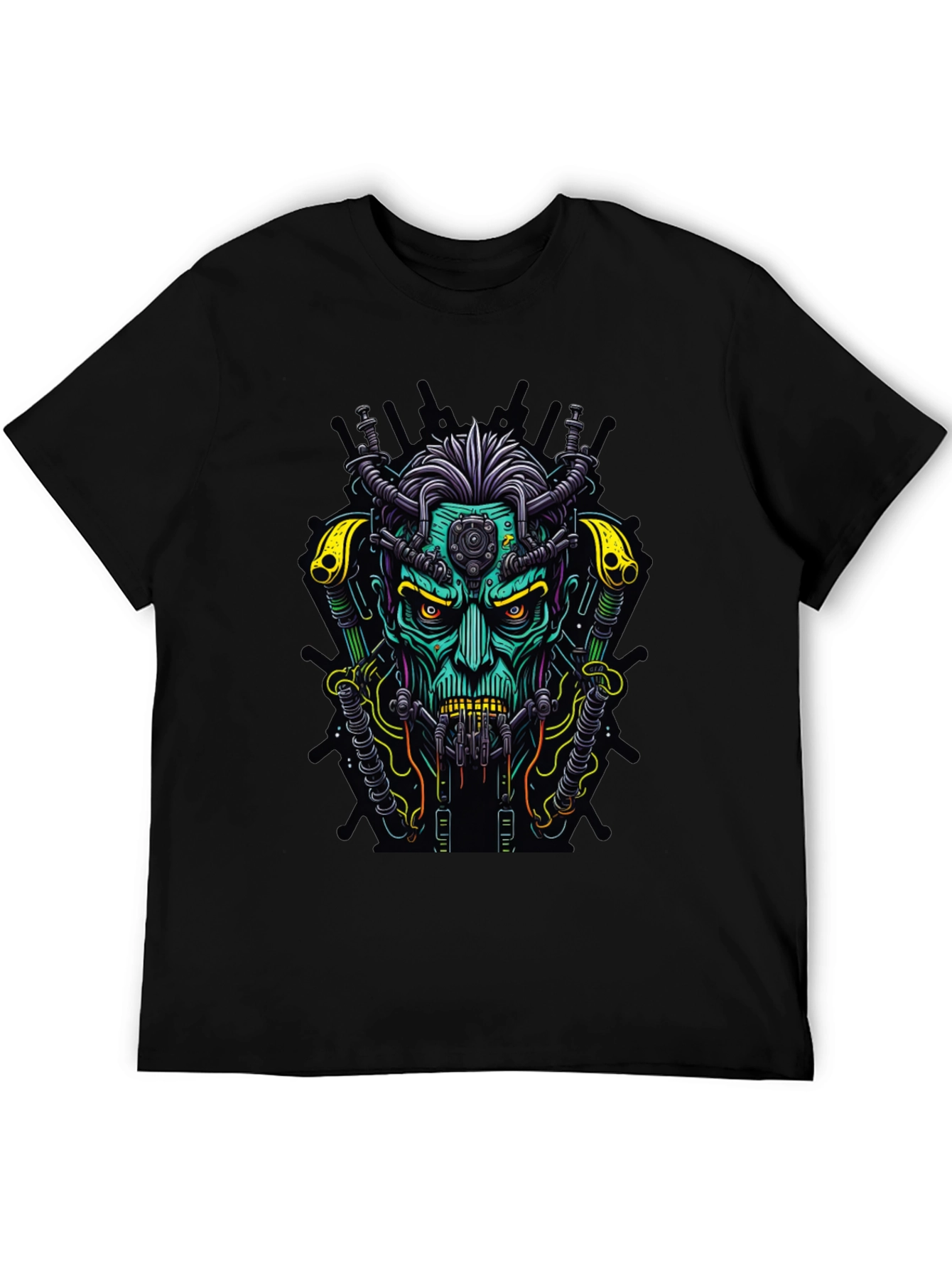 Cyberpunk Monster Graphic Black T-Shirt