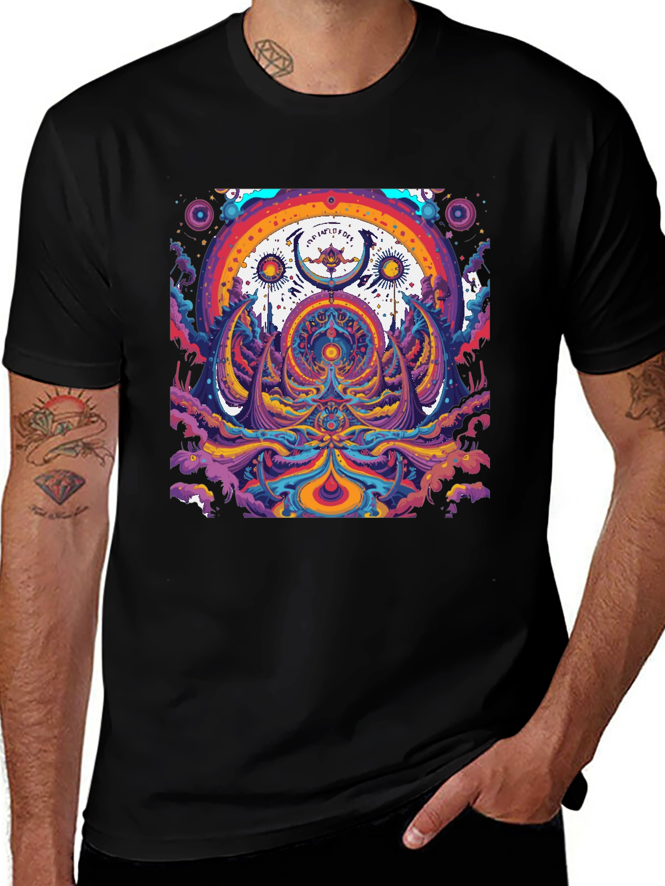 Psychedelic Rainbow Graphic Tee