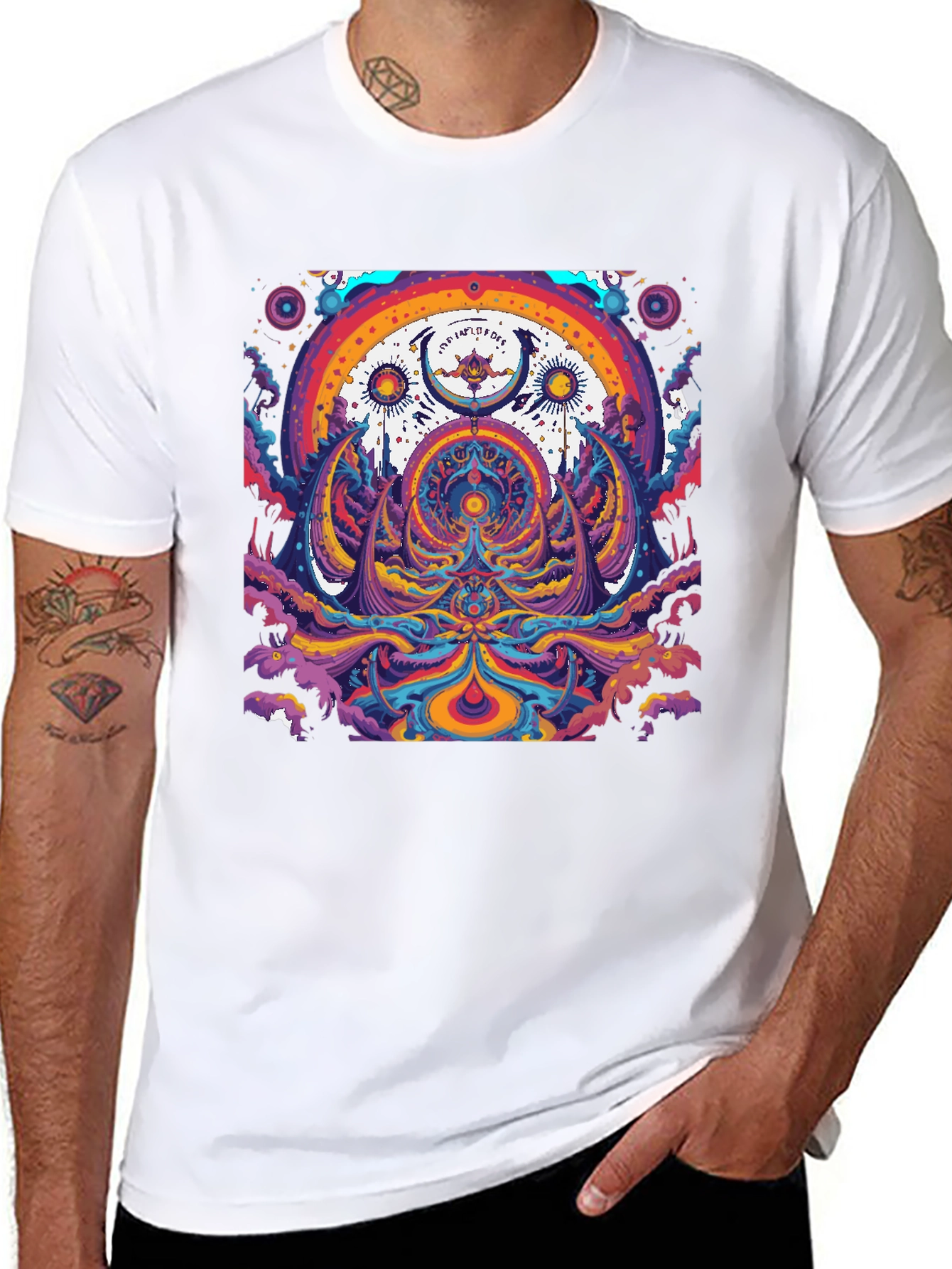 Psychedelic Rainbow Graphic Tee