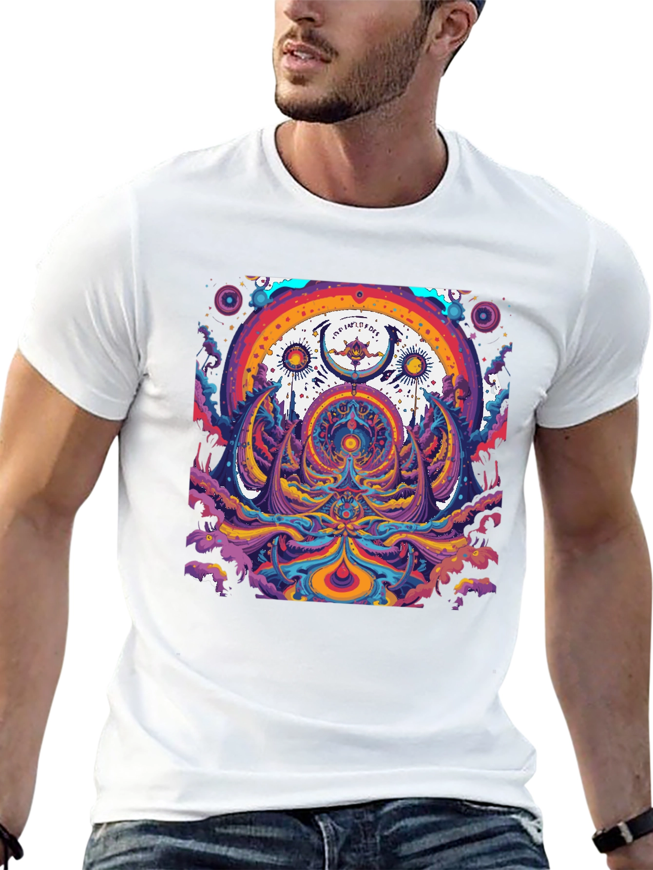 Psychedelic Rainbow Graphic Tee