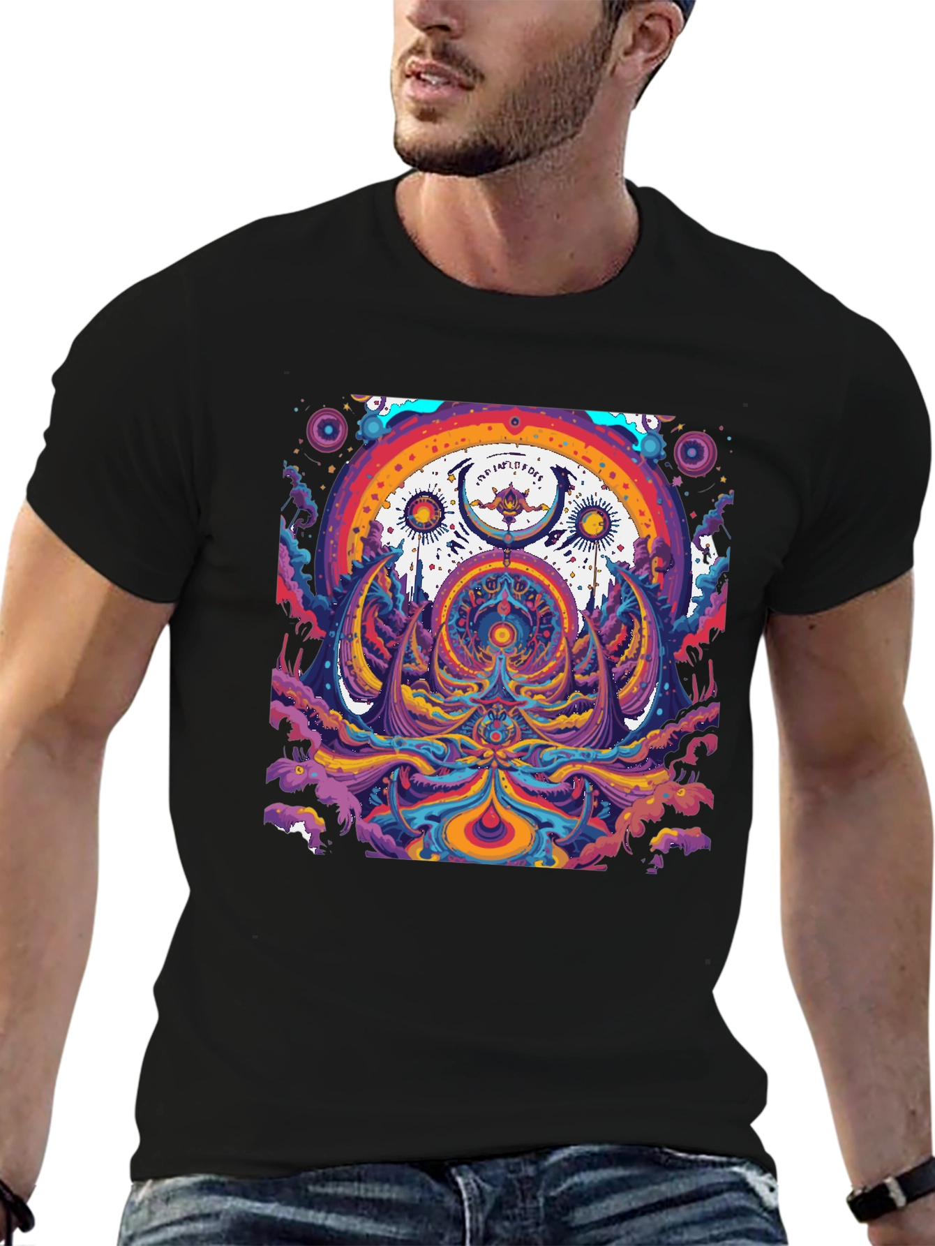 Psychedelic Rainbow Graphic Tee