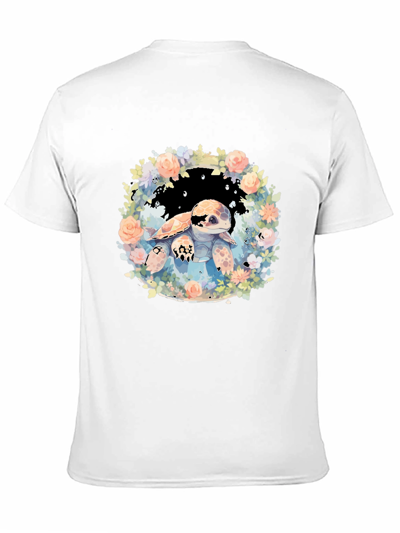 Turtle Floral Graphic Tee