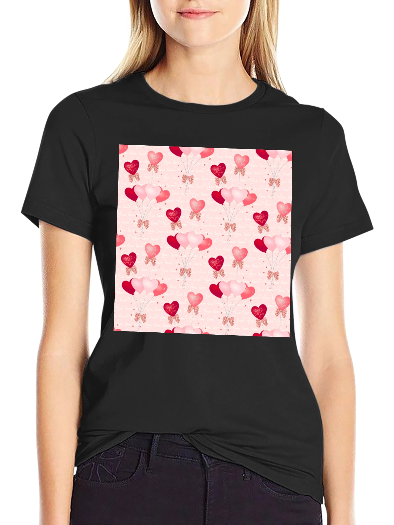 Heart Balloons Pattern T-Shirt