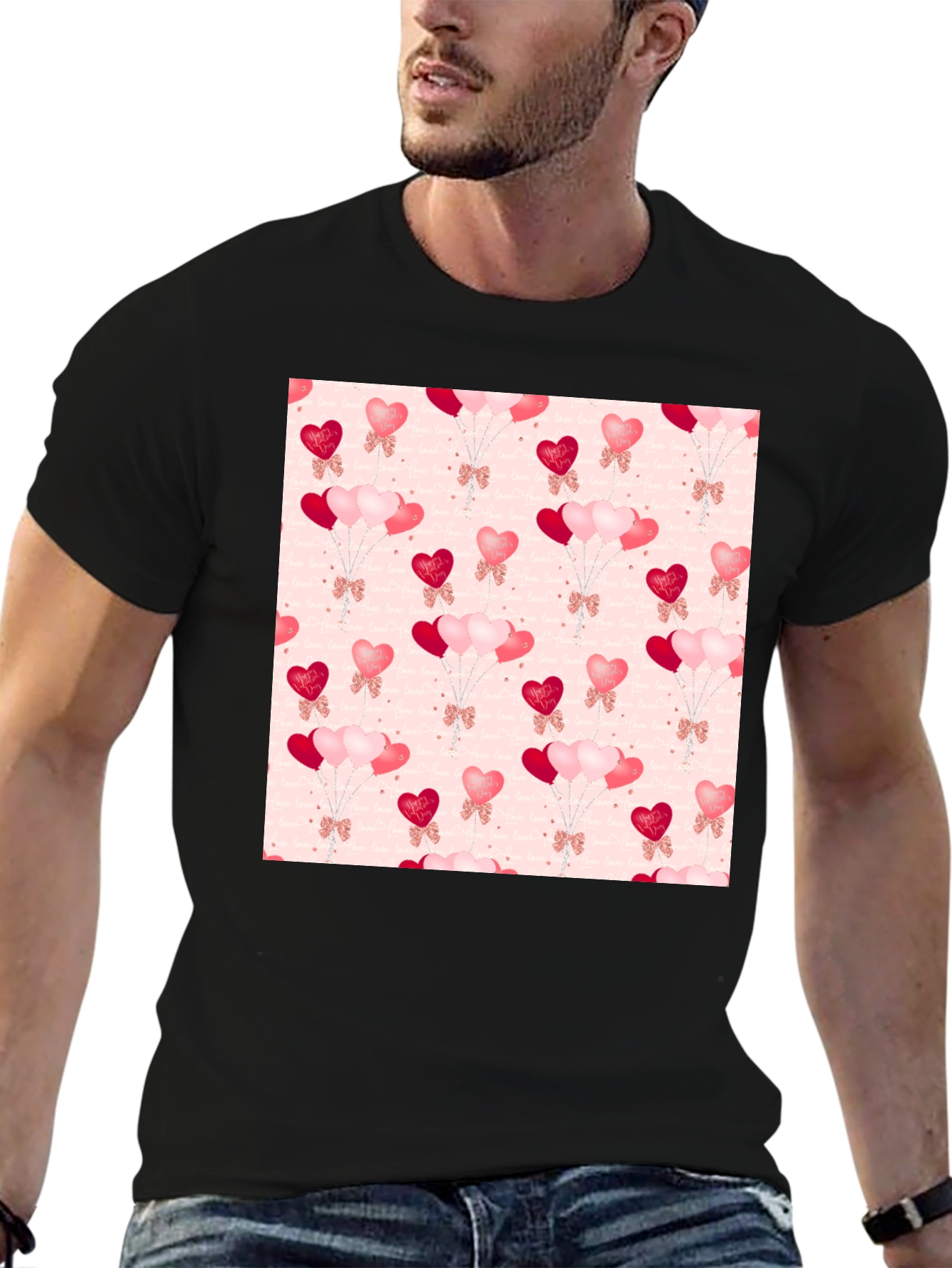 Heart Balloons Pattern T-Shirt