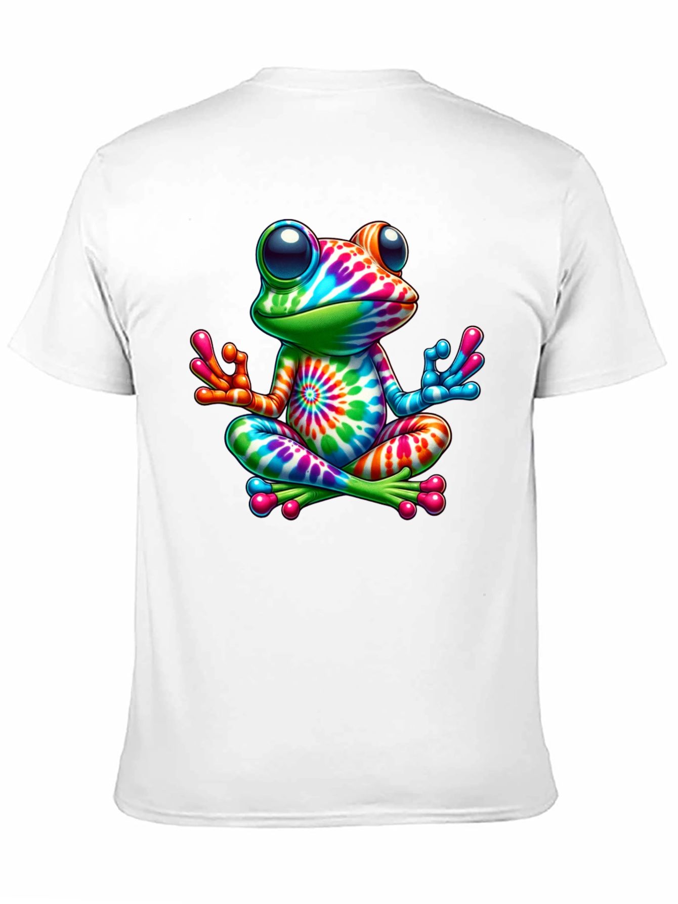 Tie-Dye Frog Meditating Graphic Tee