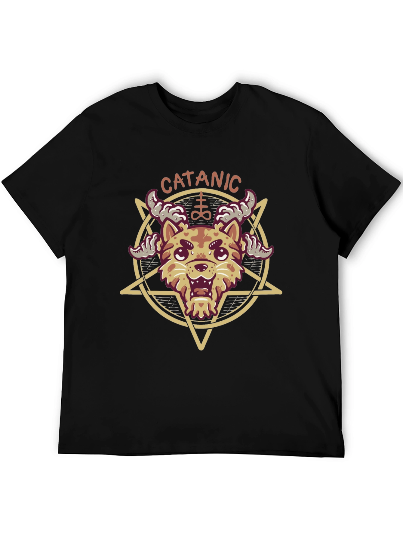 Cat-anic T-Shirt - Humorous Gothic Tee