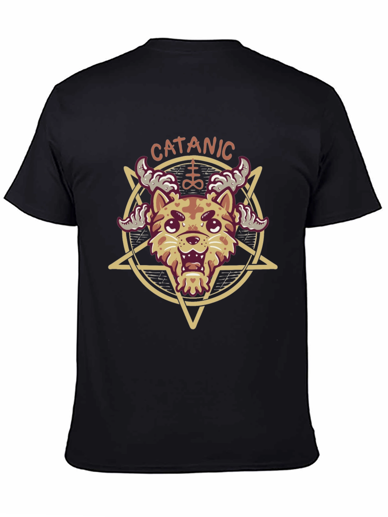 Cat-anic T-Shirt - Humorous Gothic Tee