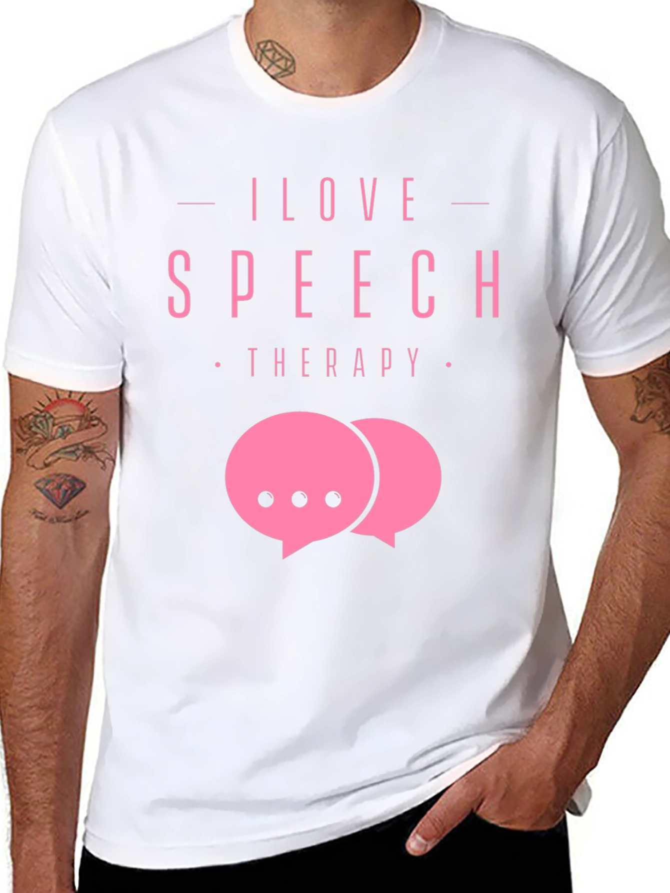 I Love Speech Therapy Black T-Shirt