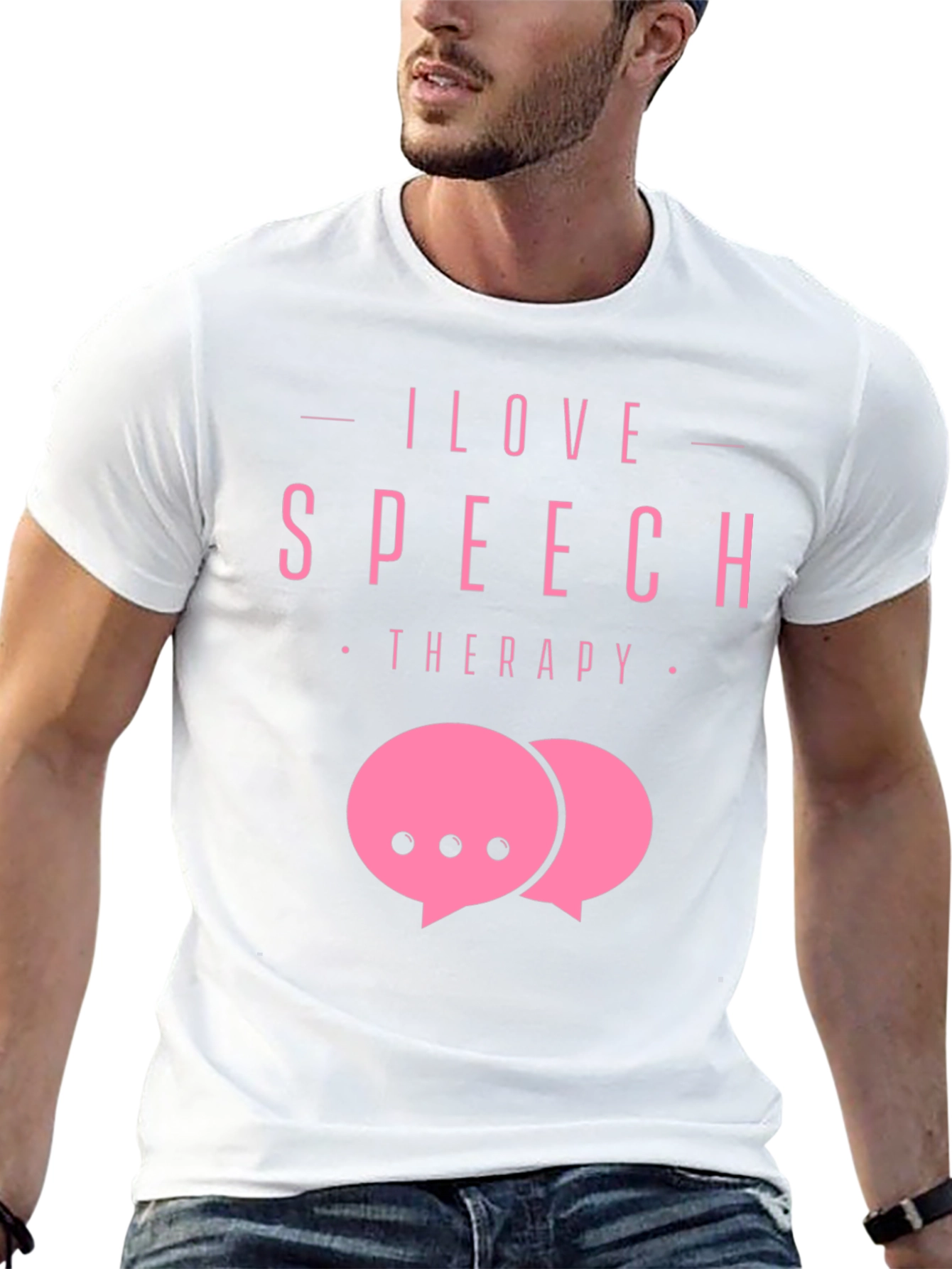 I Love Speech Therapy Black T-Shirt