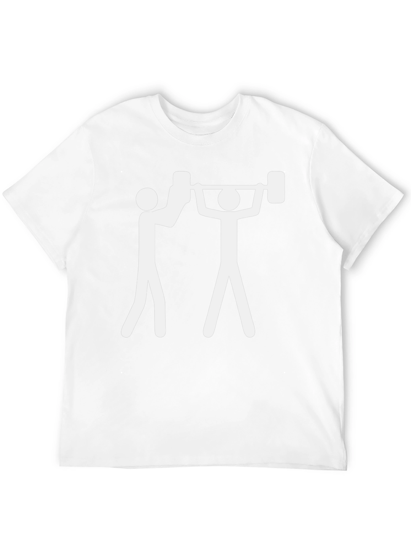 Funny Weightlifting Stick Figure Black T-Shirt