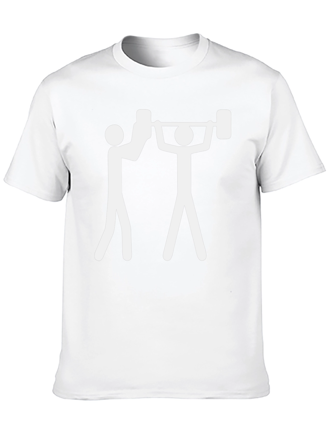 Funny Weightlifting Stick Figure Black T-Shirt