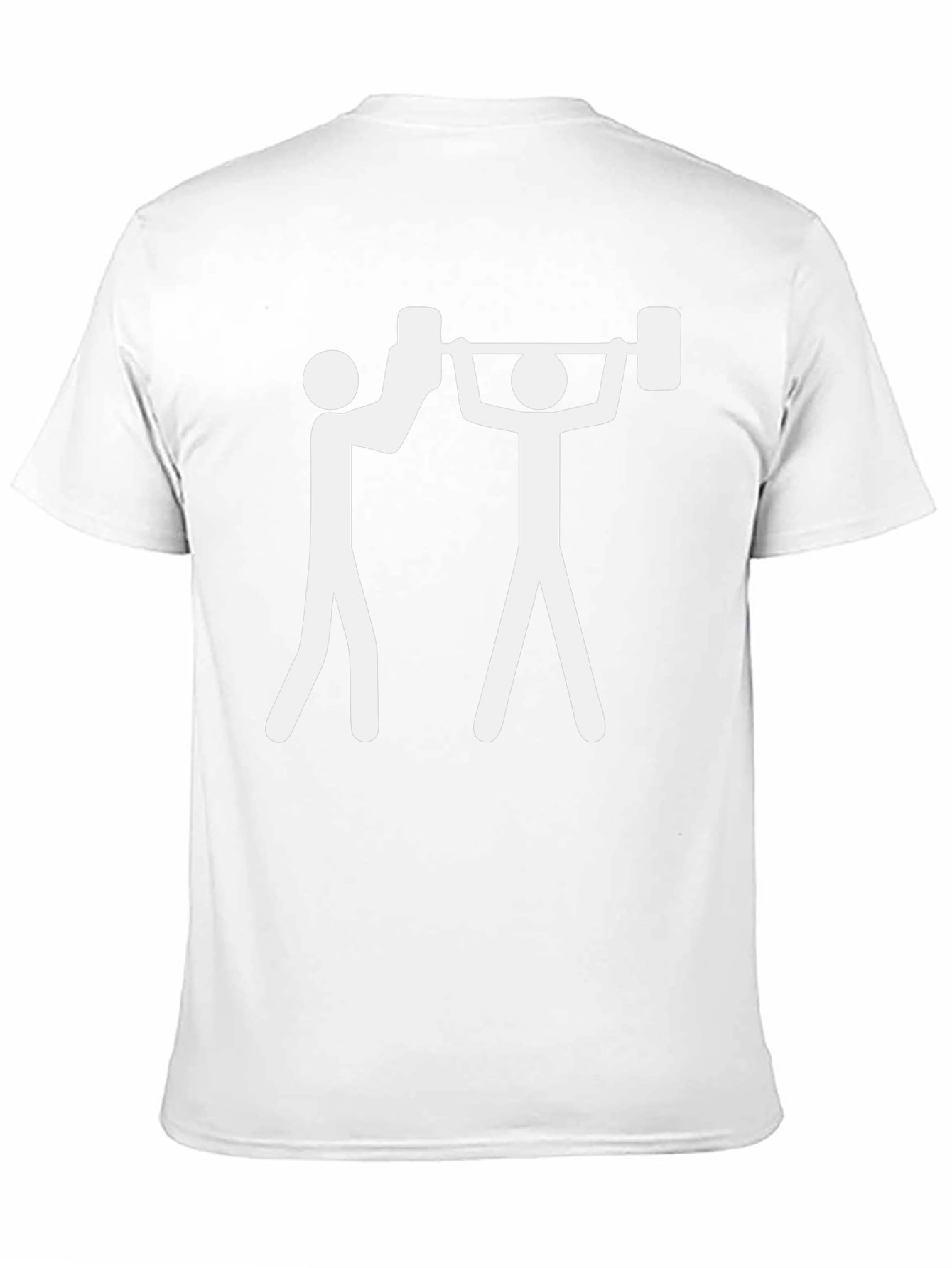 Funny Weightlifting Stick Figure Black T-Shirt