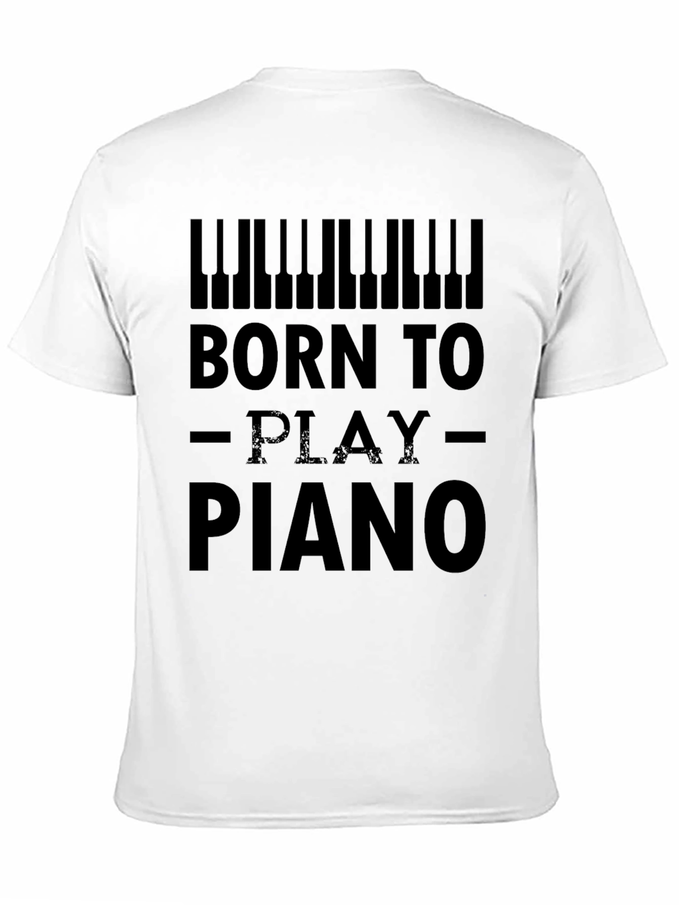 Born to Play Piano Graphic Tee - Black