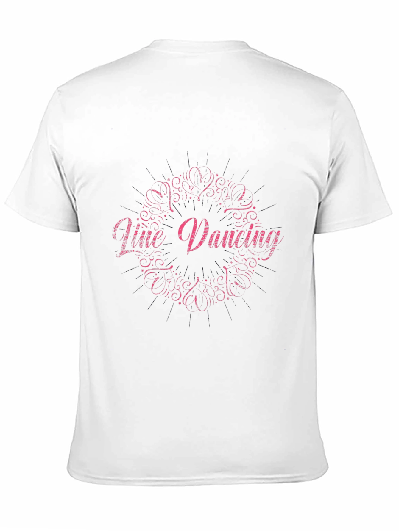 Line Dancing Graphic Tee - Black Cotton Shirt