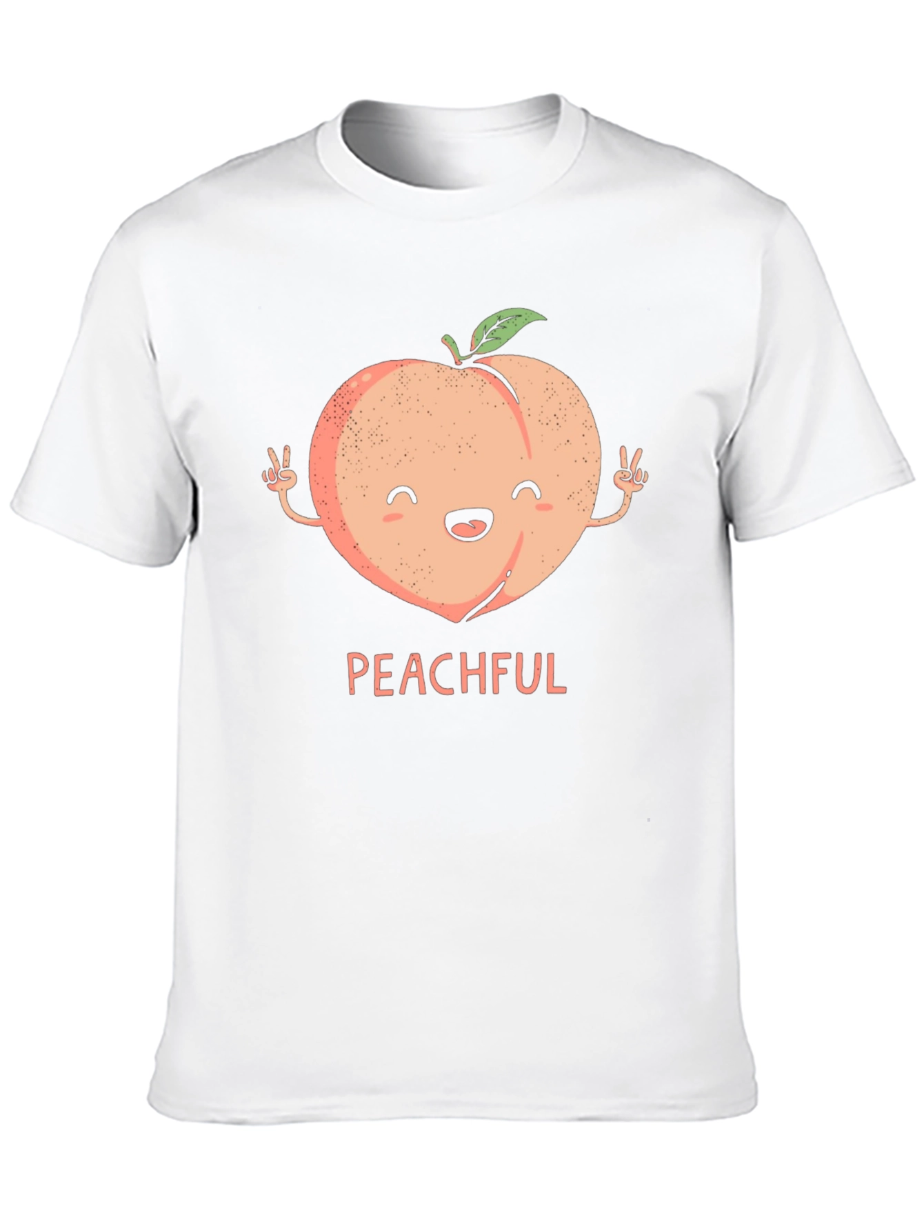 Peachful Black T-Shirt
