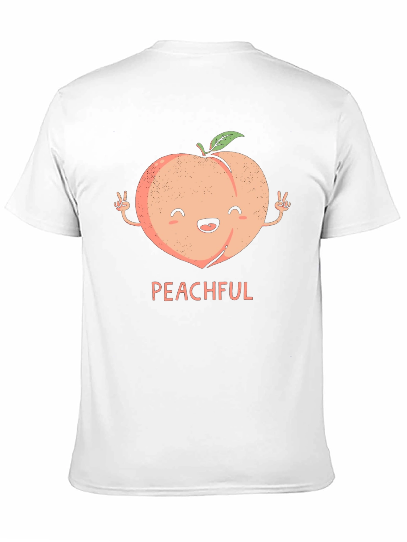 Peachful Black T-Shirt