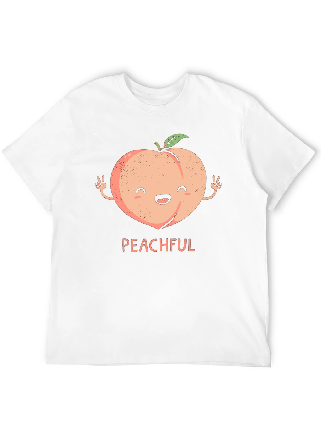 Peachful Black T-Shirt