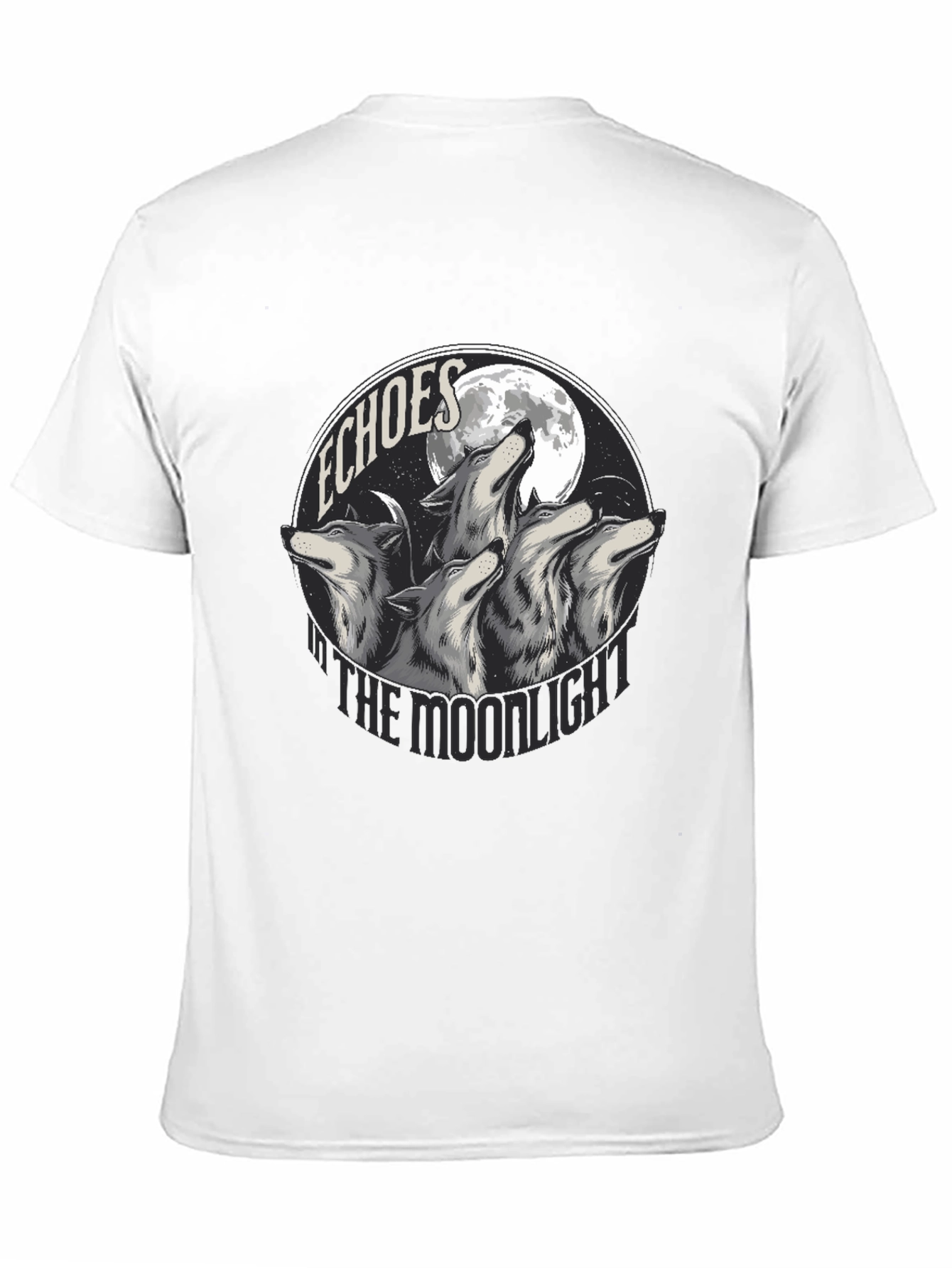 Echoes in the Moonlight Wolves Graphic T-Shirt