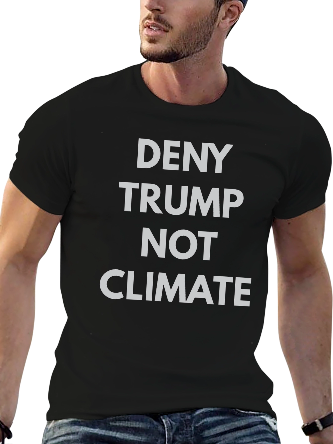 Deny Trump Not Climate Graphic Tee - Black