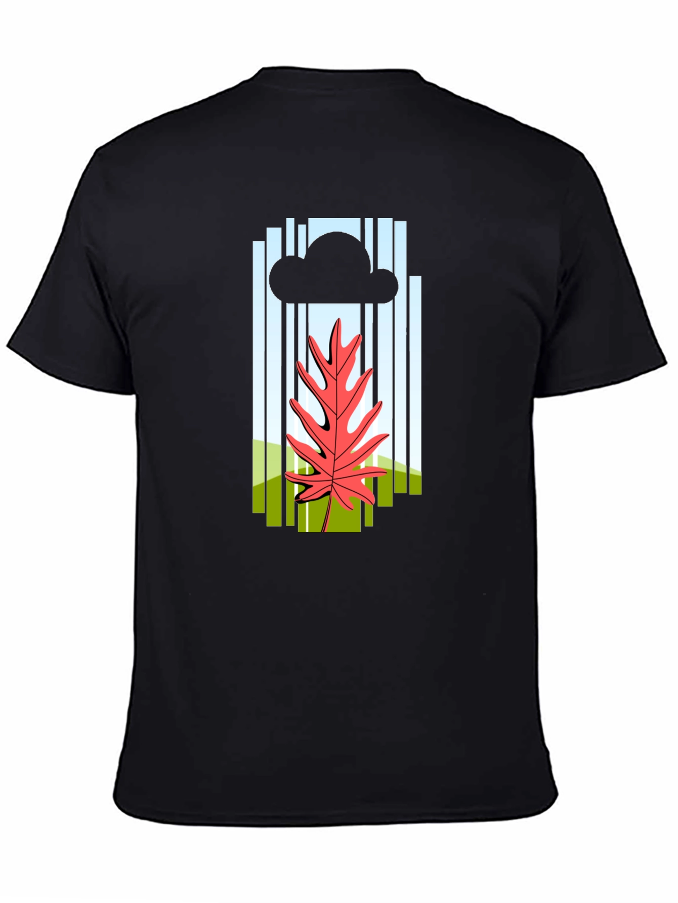 Stylish Graphic Print Black T-Shirt