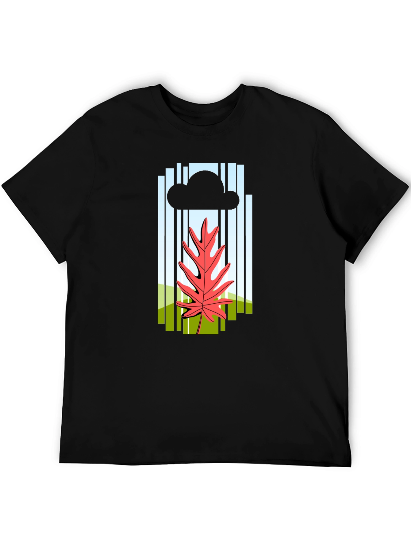 Stylish Graphic Print Black T-Shirt