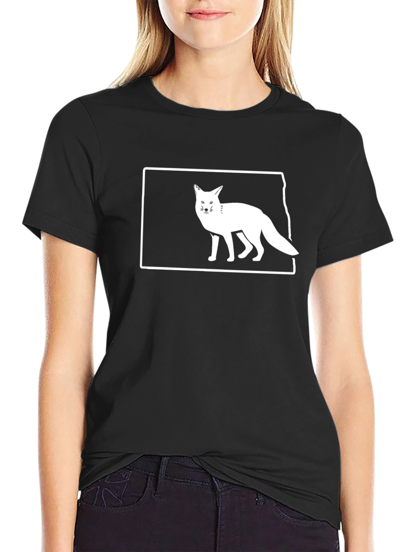 Fox Graphic T-Shirt - Black