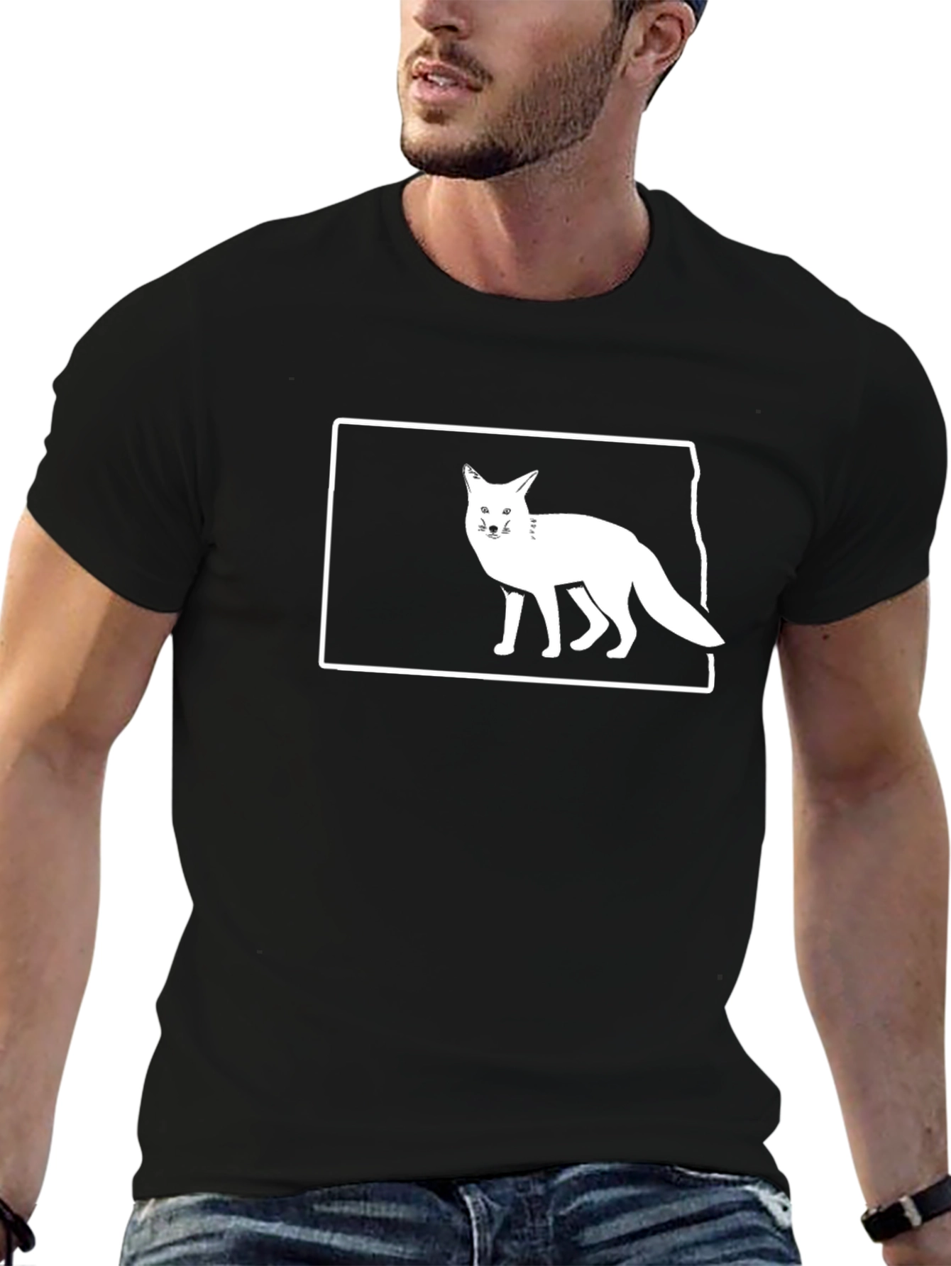 Fox Graphic T-Shirt - Black