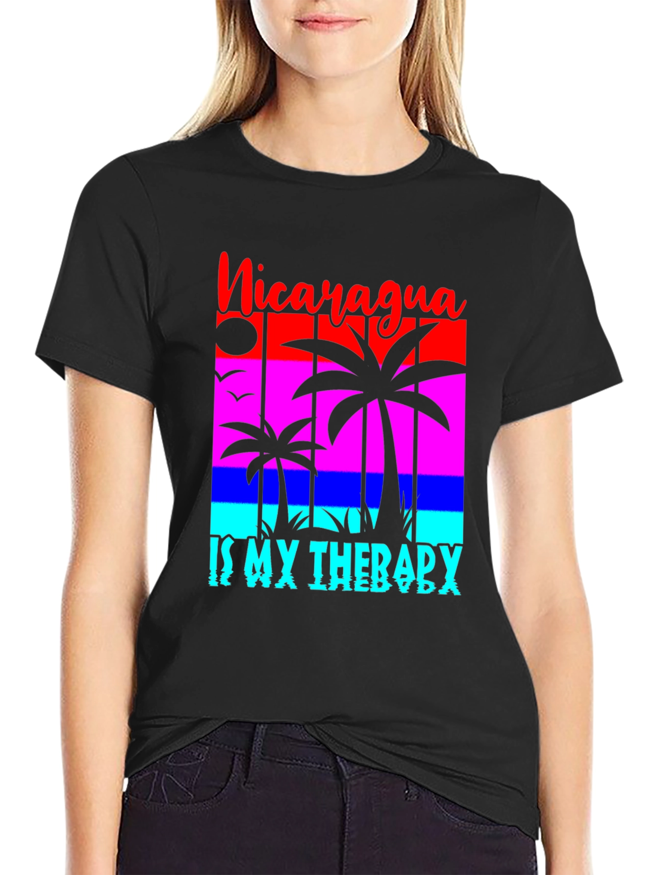 Nicaragua Therapy T-Shirt - Palm Tree Design