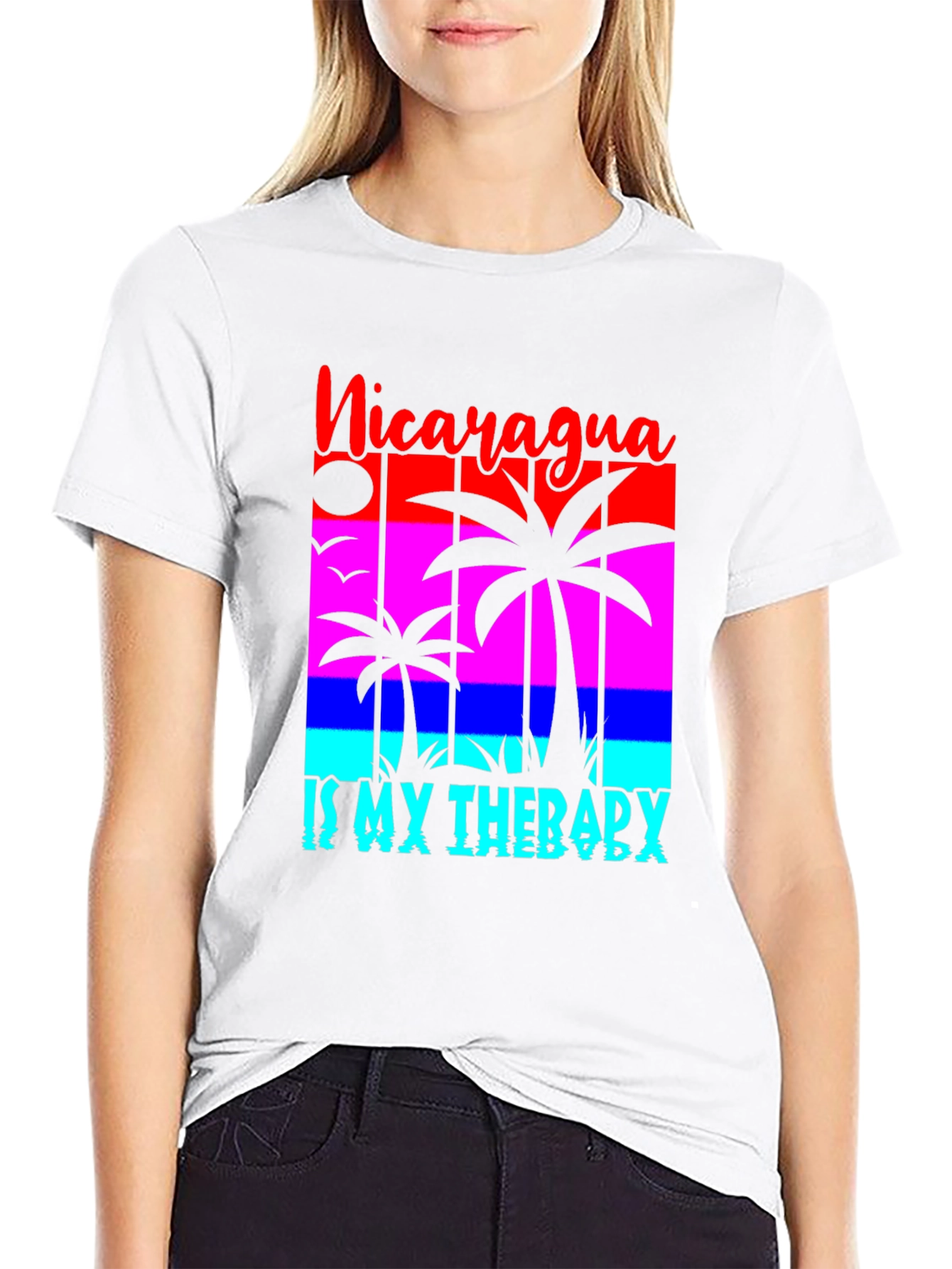 Nicaragua Therapy T-Shirt - Palm Tree Design