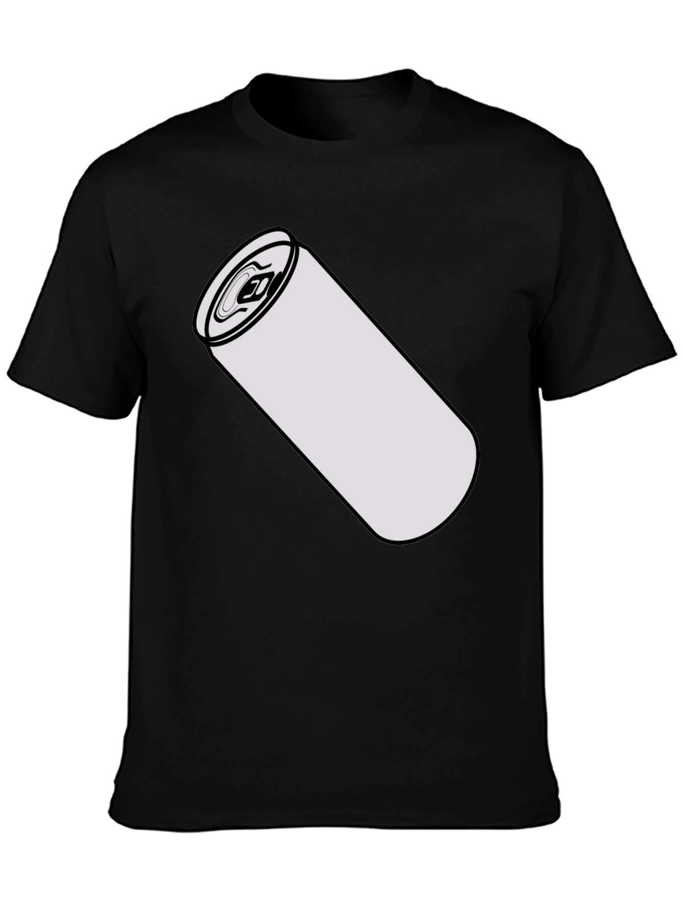 Drink Can Graphic Tee - Black Cotton Blend Shirt