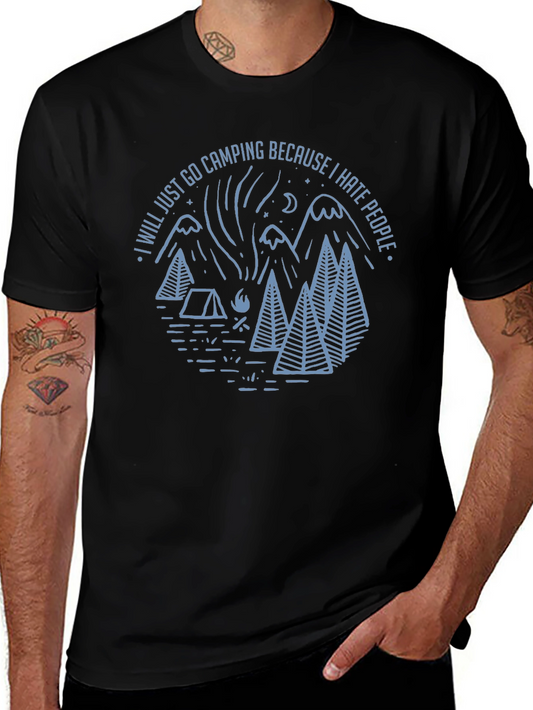 Camping Graphic T-Shirt: I Hate People